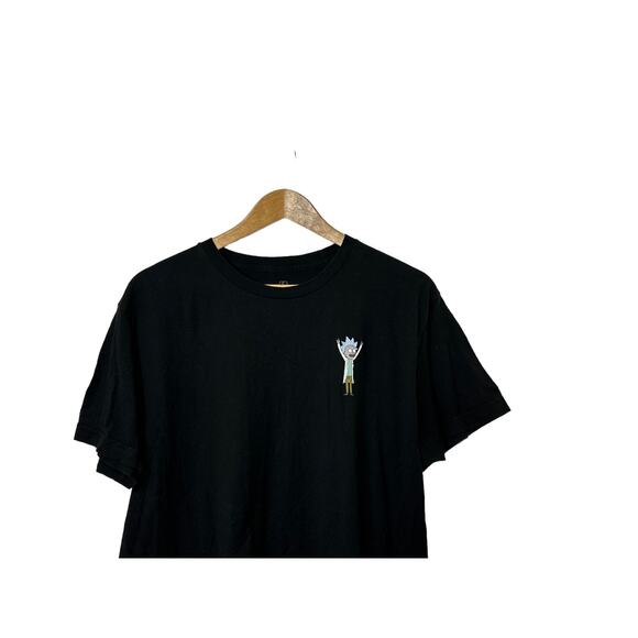 Ripple Junction Adult Swim Rick & Morty Black Crewneck Short Sleeve T-Shirt Sz L - Picture 2 of 5